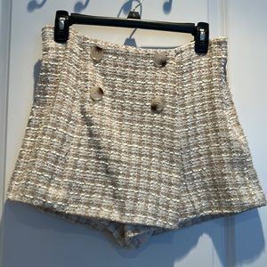 Woven Tweed Skort